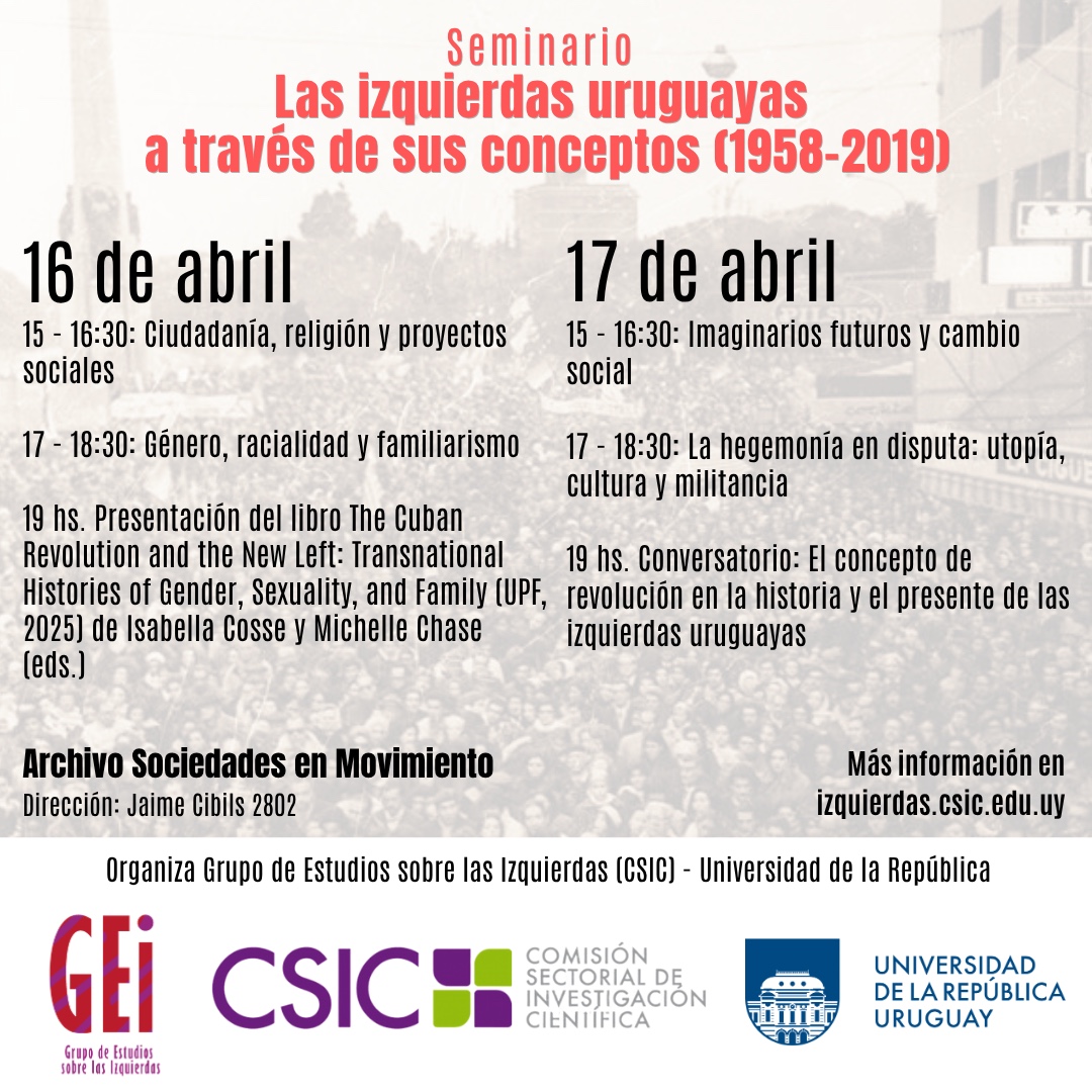 Seminario: «Las izquierdas uruguayas a través de sus conceptos (1958-2019)»